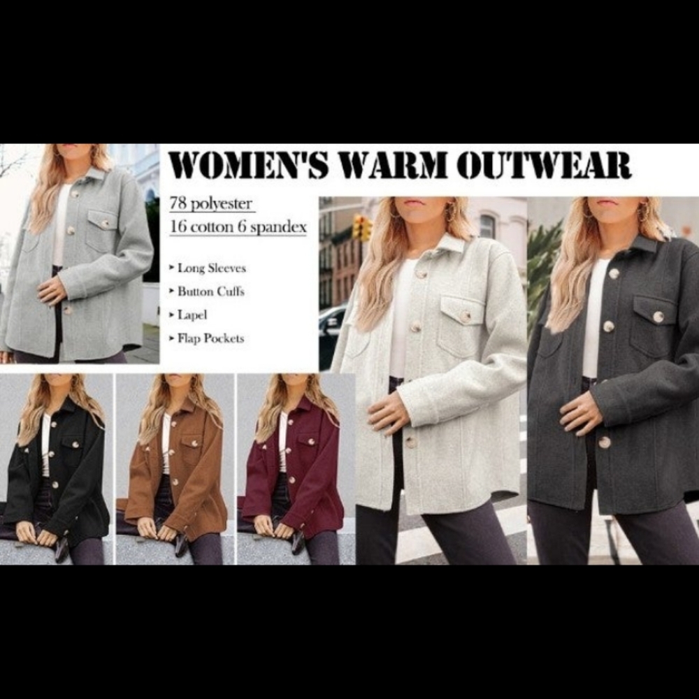 Cozy Oversized Brown Shirt Jacket – Size XXL – NWT - Picture 4 of 8